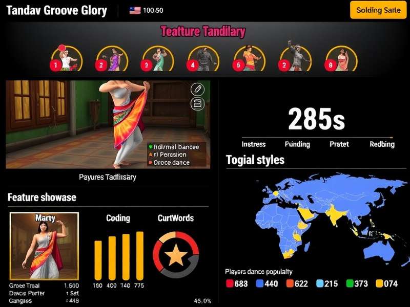 Tandav Groove Glory player statistics and regional popularity map